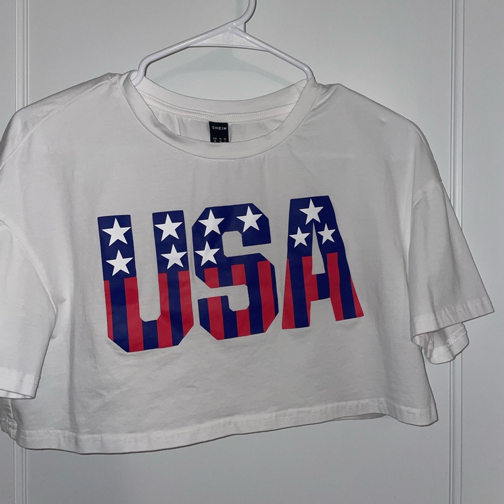 shein USA cropped r shirt